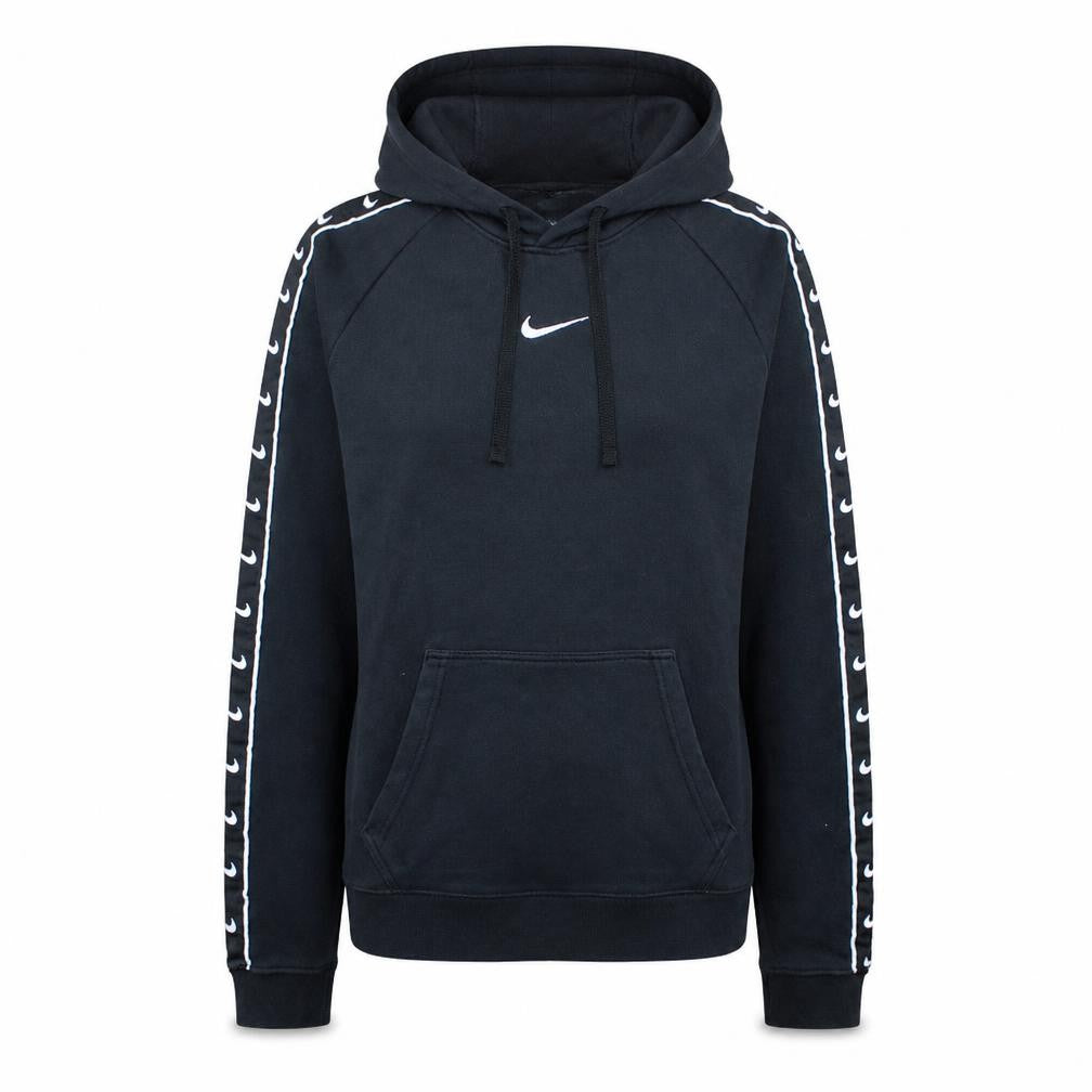 Nike Womens Black XS Pullover Hoodie with Logo Tape Sleeves