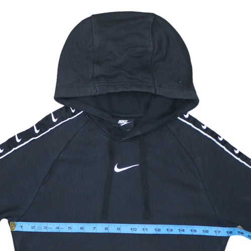 Nike Womens Black XS Pullover Hoodie with Logo Tape Sleeves