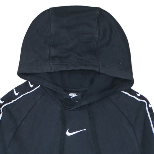Nike Womens Black XS Pullover Hoodie with Logo Tape Sleeves