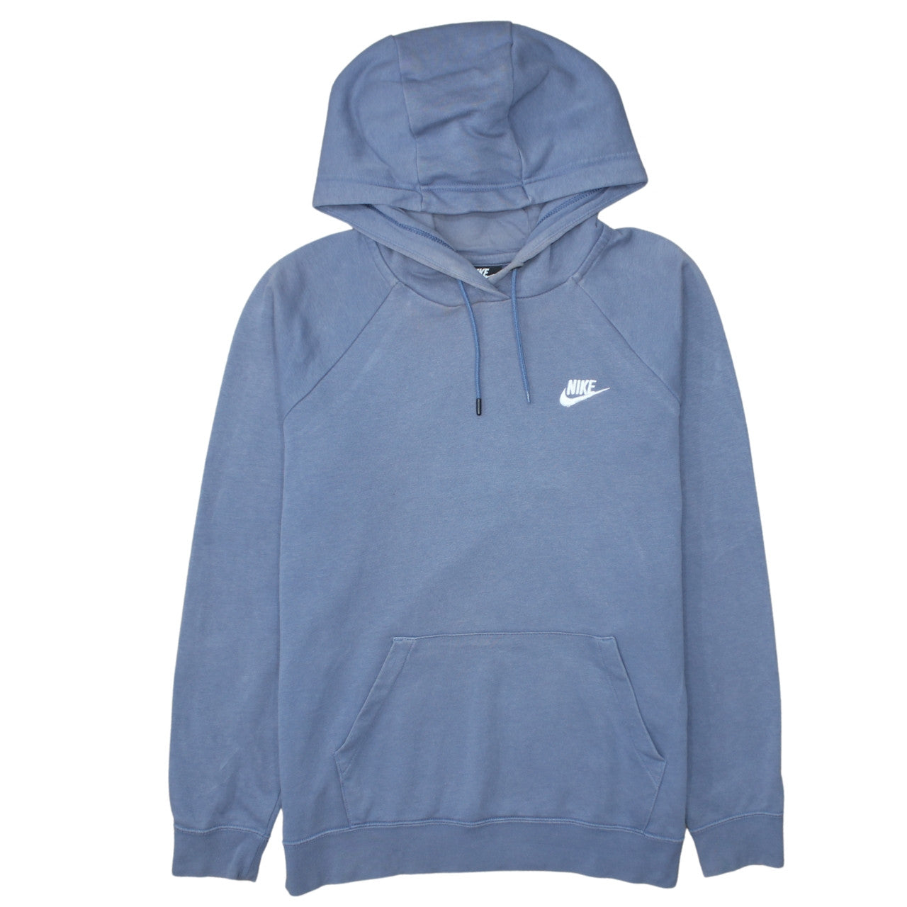 Nike Men's Blue Pullover Hoodie L Logo Fleece Sweatshirt