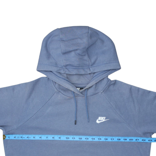 Nike Men's Blue Pullover Hoodie L Logo Fleece Sweatshirt