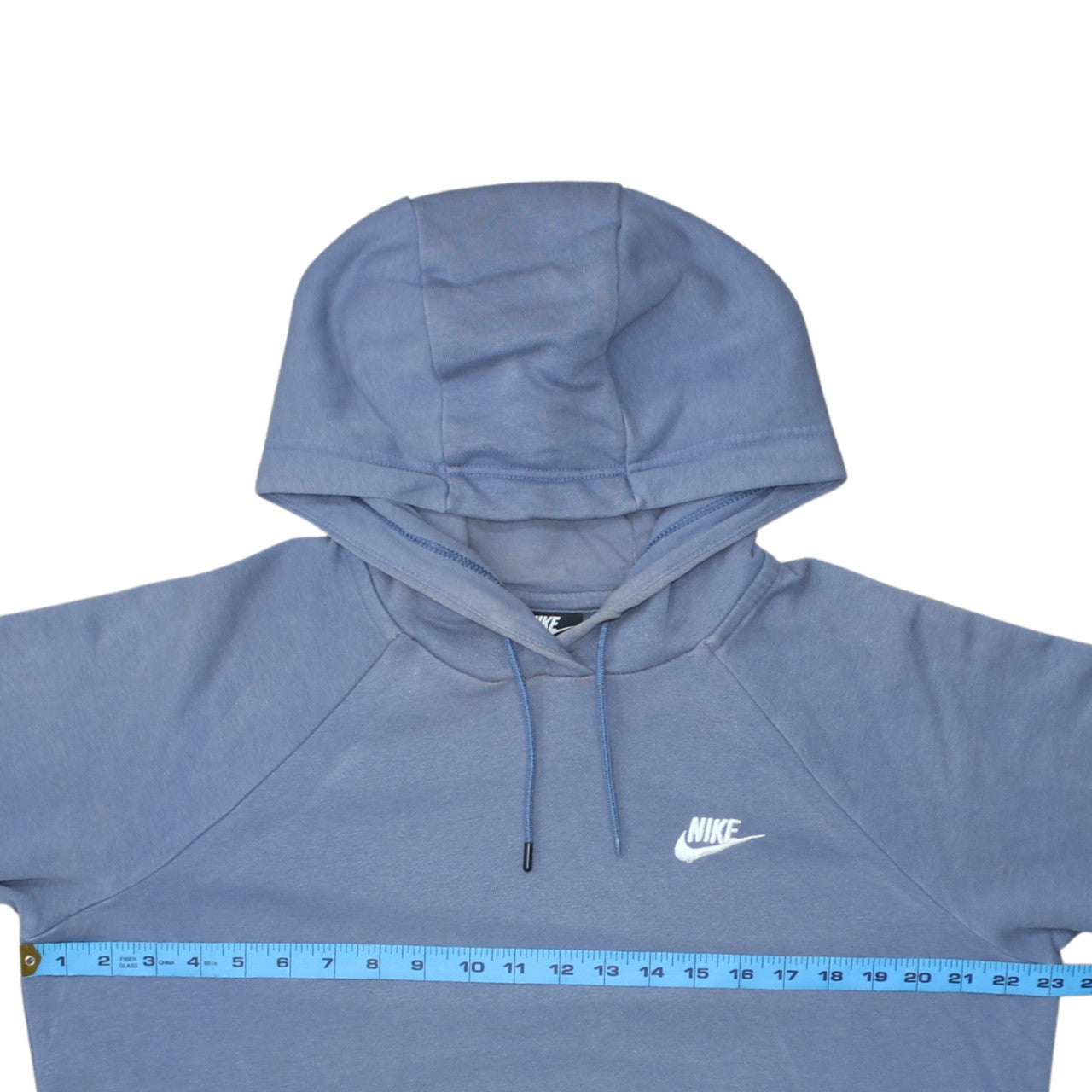 Nike Men's Blue Pullover Hoodie L Logo Fleece Sweatshirt
