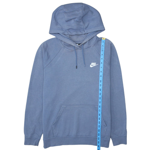 Nike Men's Blue Pullover Hoodie L Logo Fleece Sweatshirt
