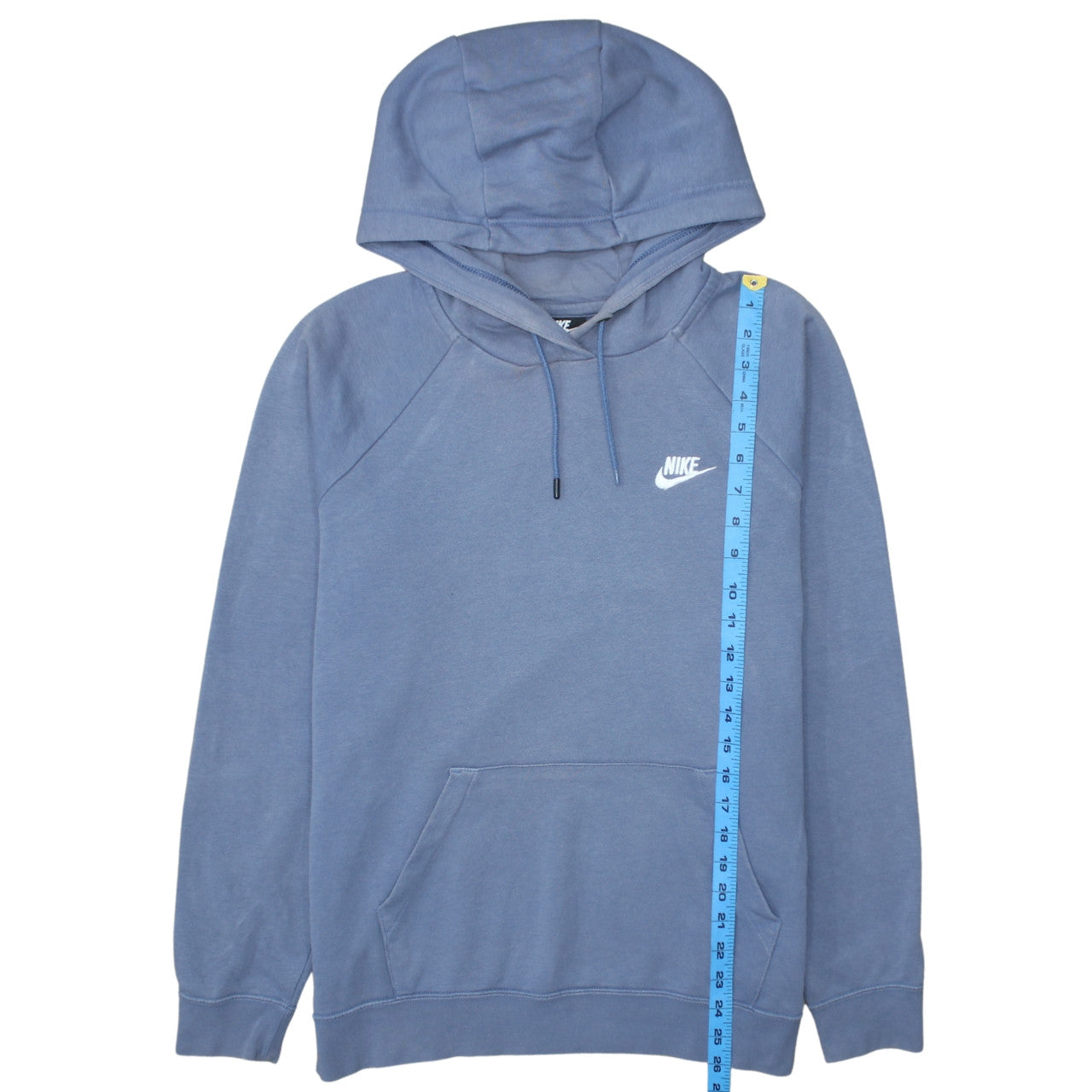 Nike Men's Blue Pullover Hoodie L Logo Fleece Sweatshirt