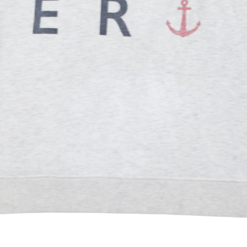 Tommy Hilfiger Womens Grey Logo Sweatshirt M Crew Neck Cotton Blend
