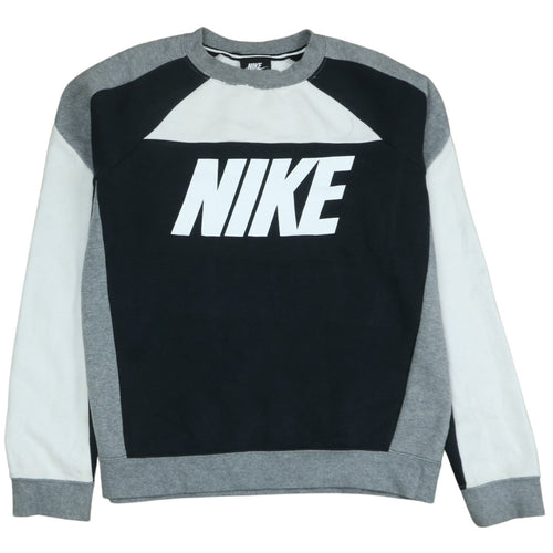 Nike Women’s Black Grey Colourblock Sweatshirt Size S