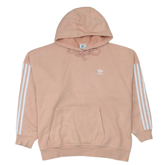 Adidas Women Peach Hoodie Size 10 Pullover Hooded Logo Sweatshirt