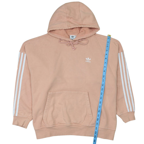Adidas Women Peach Hoodie Size 10 Pullover Hooded Logo Sweatshirt
