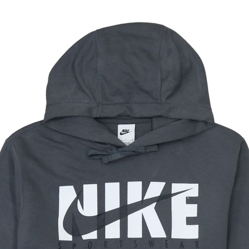 Nike Men's Grey Pullover Hoodie Small Graphic Sportswear