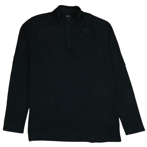 Nike Men's Black Dri-FIT 1/4 Zip Athletic Sweatshirt - Size M