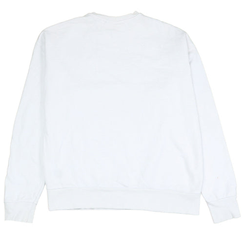 Disney Women's White Mickey Mouse Sketch Sweatshirt 2XS Pullover