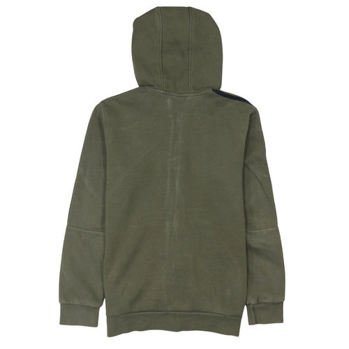 adidas Boys Green Full Zip Hoodie 13-14 Years Fleece Sports Sweatshirt