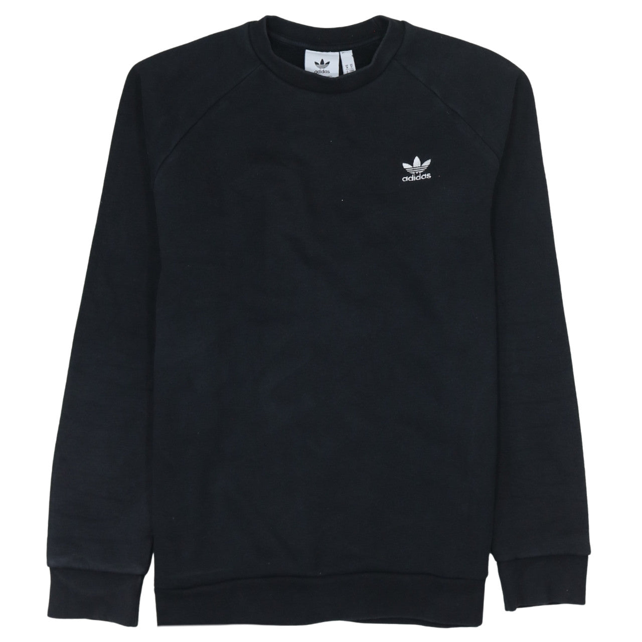 adidas Men Black Crew Neck Pullover Sweatshirt Size M