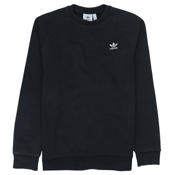 adidas Men Black Crew Neck Pullover Sweatshirt Size M