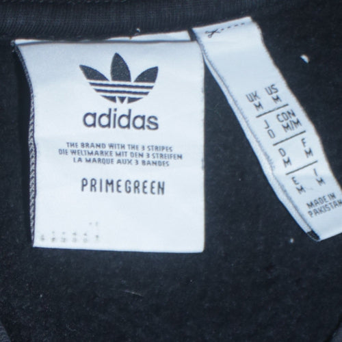 adidas Men Black Crew Neck Pullover Sweatshirt Size M