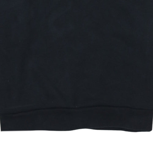 adidas Men Black Crew Neck Pullover Sweatshirt Size M