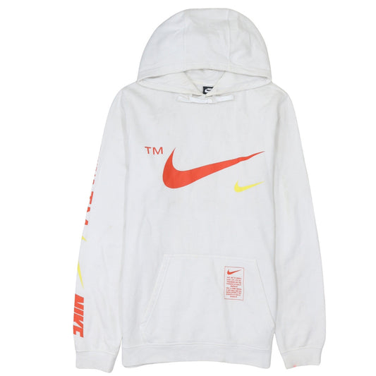 Nike Men's White Pullover Logo Hoodie Small Regular Fit