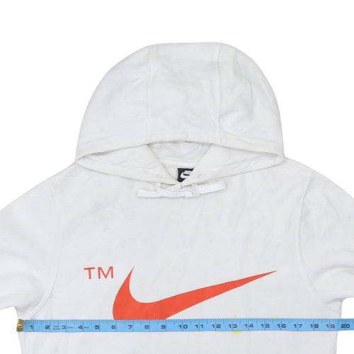 Nike Men's White Pullover Logo Hoodie Small Regular Fit