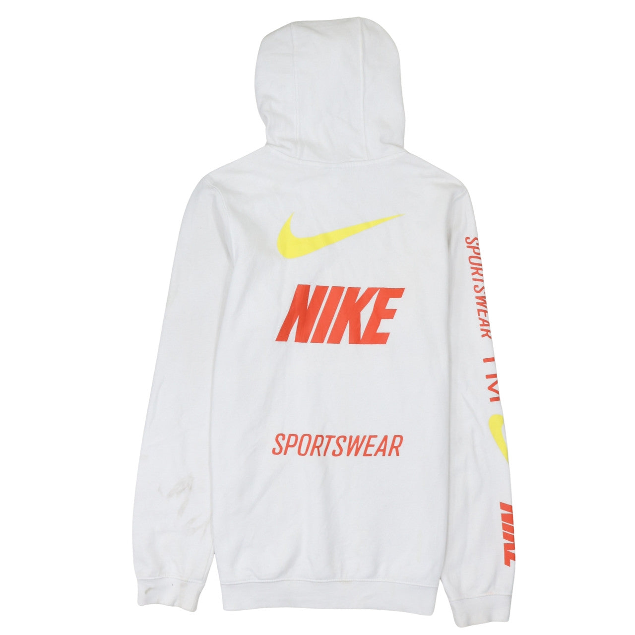 Nike Men's White Pullover Logo Hoodie Small Regular Fit