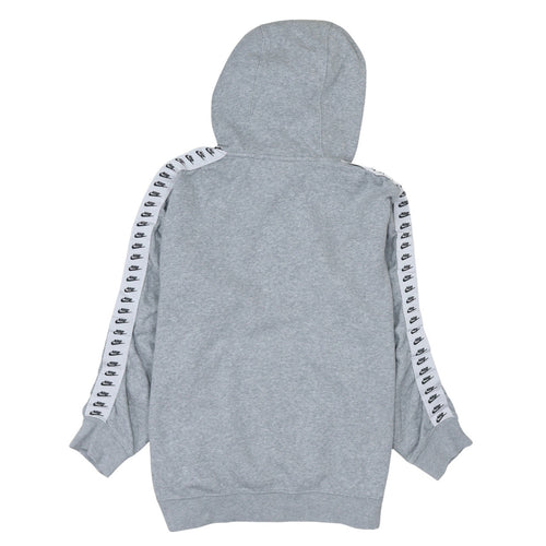Nike Womens Grey Pullover Hoodie Sweatshirt M Drawstring Logo Lined