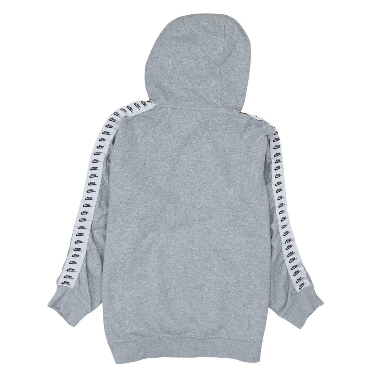 Nike Womens Grey Pullover Hoodie Sweatshirt M Drawstring Logo Lined