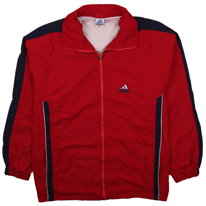 Adidas Men's Red 2XL Track Jacket Full Zip Lightweight Sportswear