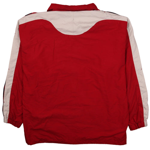 Adidas Men's Red 2XL Track Jacket Full Zip Lightweight Sportswear