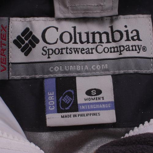 Columbia Women's White Orange Ski Jacket S Waterproof Interchange