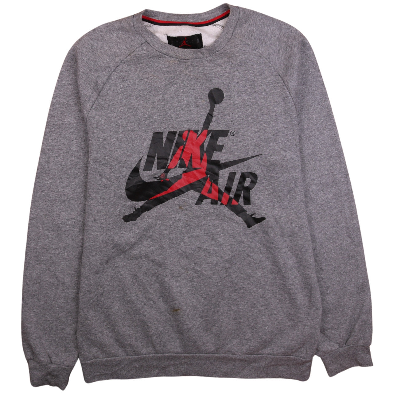 Nike Jordan Mens Grey Crew Neck Logo Pullover Sweatshirt M