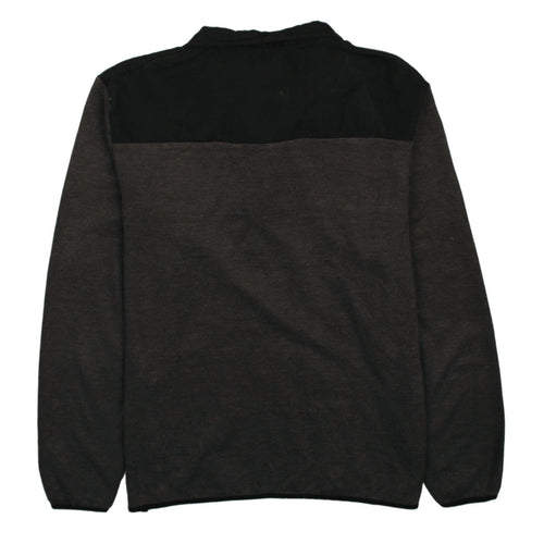 Fila Men’s Grey 1/4 Zip Sweatshirt Size L Regular Fit Logo Sport Top