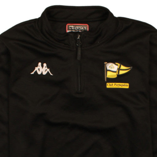 Kappa Boys Black 14 Years 1/4 Zip Sweatshirt Club Portugalete Top
