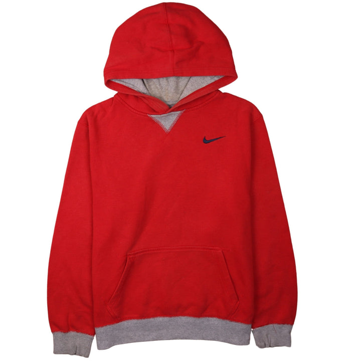 Nike Boys Red Pullover Hoodie XL - Classic Fleece Casual Sweatshirt