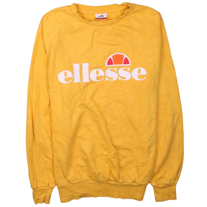 Ellesse Womens Yellow Logo Pullover Sweatshirt UK 8