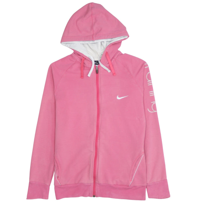 Nike Girls Pink Full Zip Hoodie Sweatshirt Medium UK 12-14 Dri-FIT