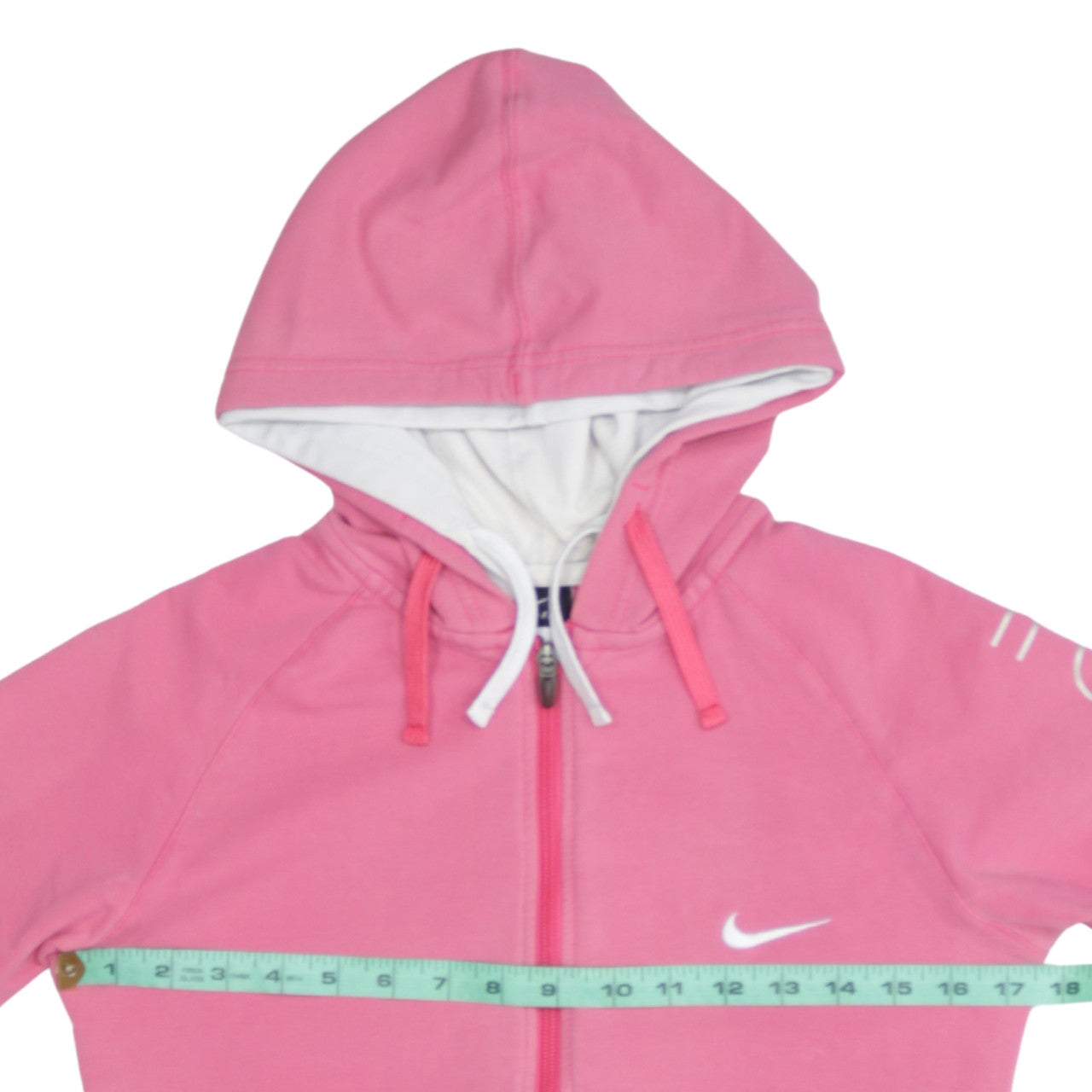 Nike Girls Pink Full Zip Hoodie Sweatshirt Medium UK 12-14 Dri-FIT