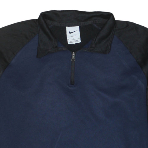 Nike Men's Blue 1/2 Zip Dri-Fit Sweatshirt Size S