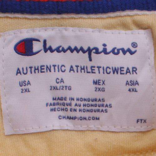 Champion Womens Beige 2XL Pullover Hoodie with Logo Detail