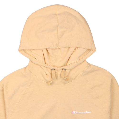 Champion Womens Beige 2XL Pullover Hoodie with Logo Detail