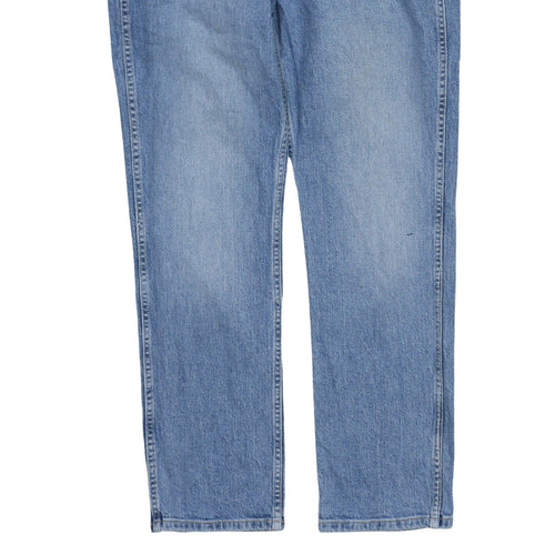 Wrangler Men Blue 33W 30L Straight Fit Denim Jeans