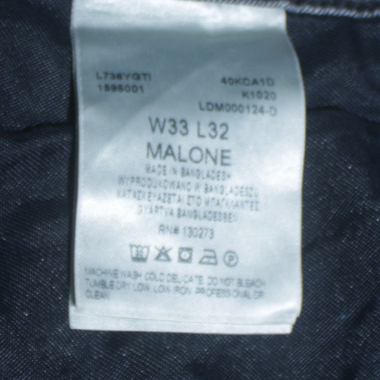 Lee Men’s Grey Malone Slim Fit Denim Jeans W33 L32