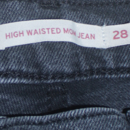 Levi's Women High Waisted Mom Jeans Black Size 28 Classic Denim