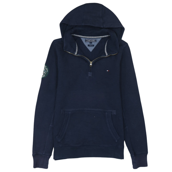 Tommy Hilfiger Men's Blue 1/2 Zip Hoodie Vintage Fit M Classic