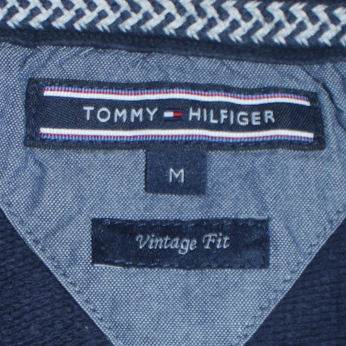 Tommy Hilfiger Men's Blue 1/2 Zip Hoodie Vintage Fit M Classic