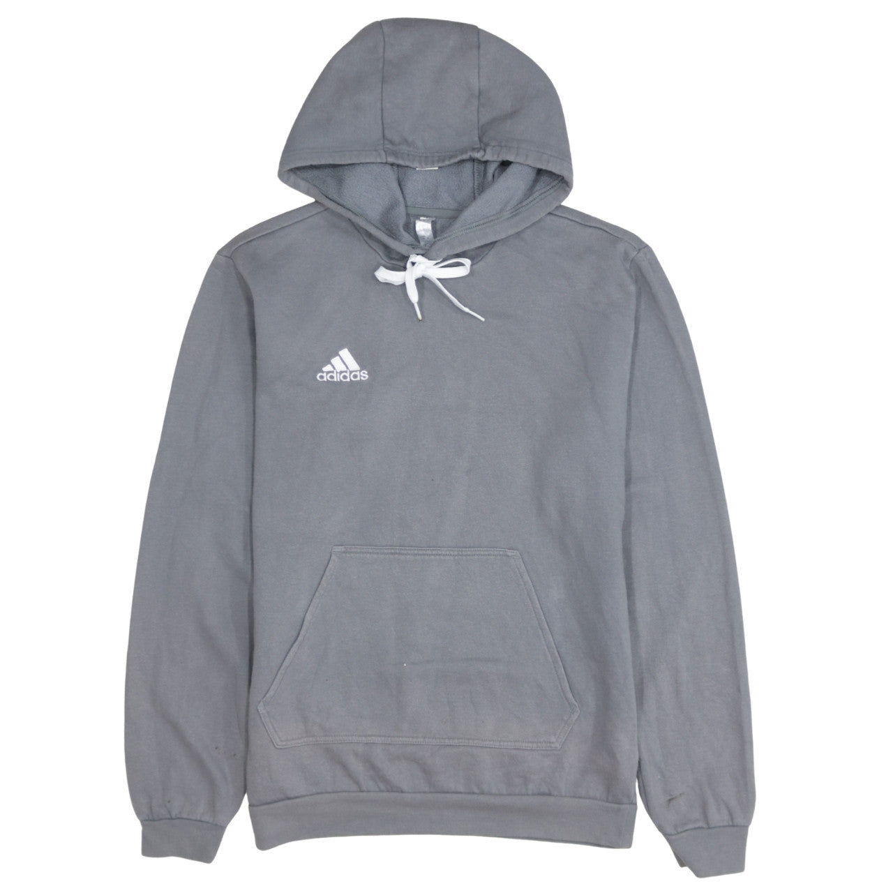 Adidas Men's Grey Pullover Hoodie Size S Fleece Sportswear