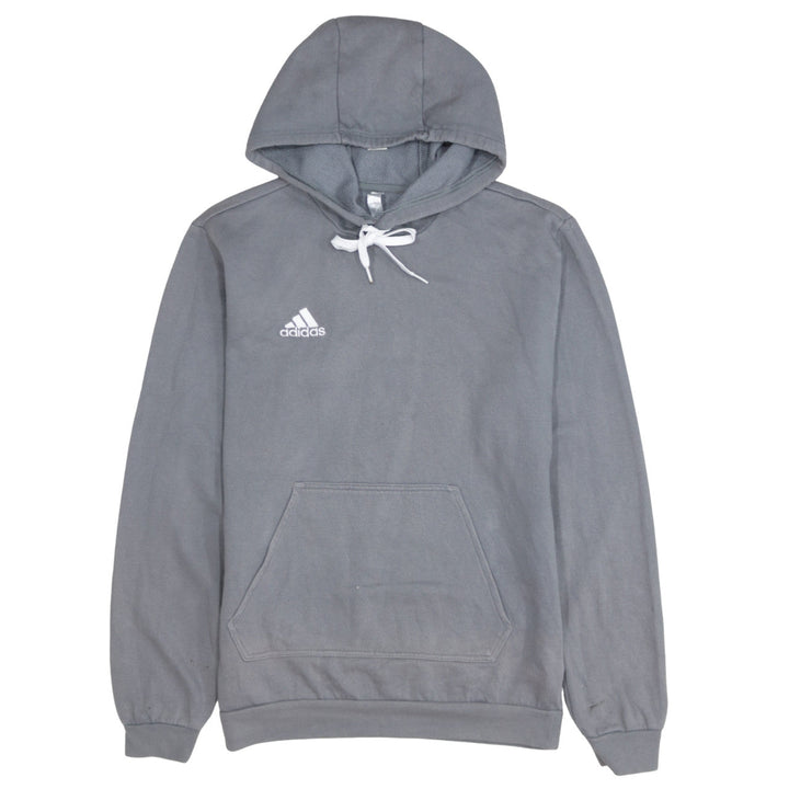 Adidas Men's Grey Pullover Hoodie Size S Fleece Sportswear