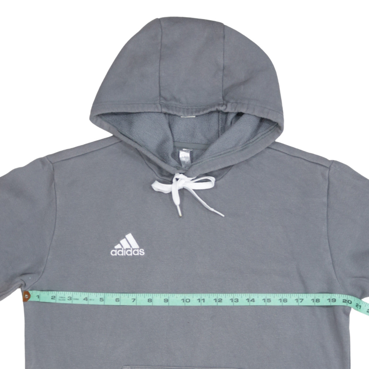Adidas Men's Grey Pullover Hoodie Size S Fleece Sportswear