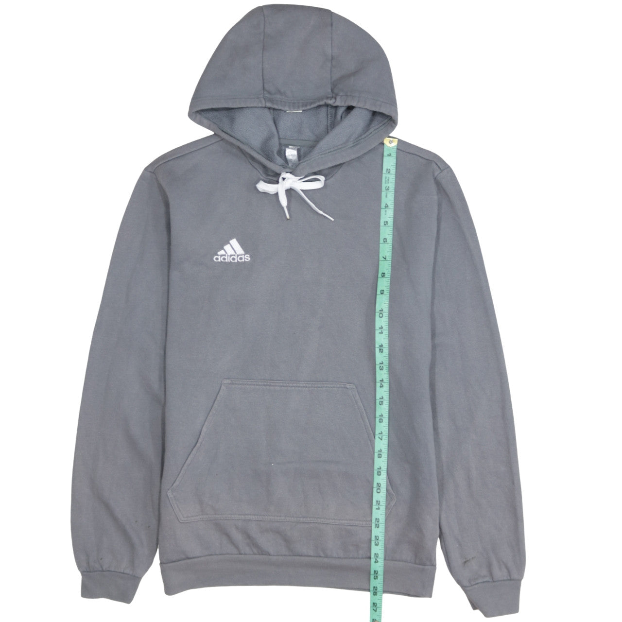 Adidas Men's Grey Pullover Hoodie Size S Fleece Sportswear
