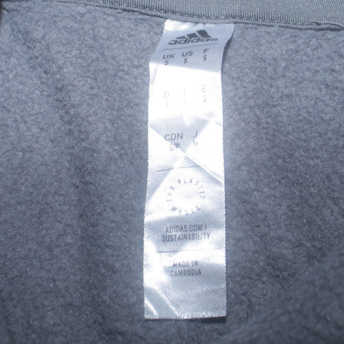 Adidas Men's Grey Pullover Hoodie Size S Fleece Sportswear