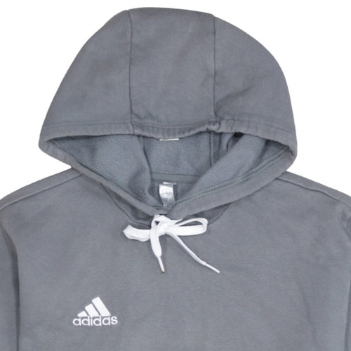 Adidas Men's Grey Pullover Hoodie Size S Fleece Sportswear