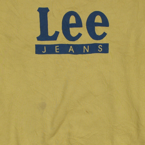 Lee Jeans Womens Yellow Cotton Pullover Sweatshirt M